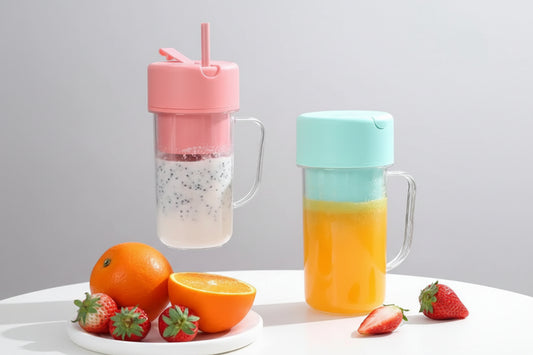 Electric Juicer Bottle with Straw