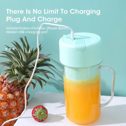 Electric Juicer Bottle with Straw